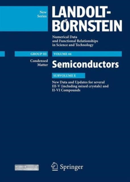 Book cover of: New Data and Updates for several III-V (including mixed crystals) and II-VI Compounds. By: Ulrich Rössler