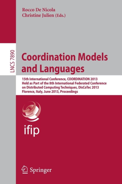 Book cover of: Coordination Models and Languages. By: Rocco De Nicola