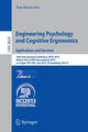 Book cover of: Engineering Psychology and Cognitive Ergonomics. Applications and Services