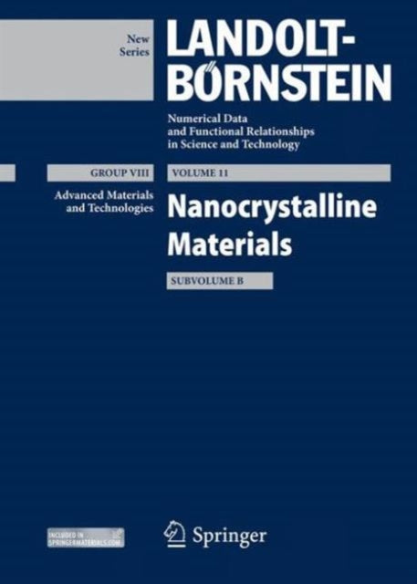 Book cover of: Nanocrystalline Materials. By: E. Burzo