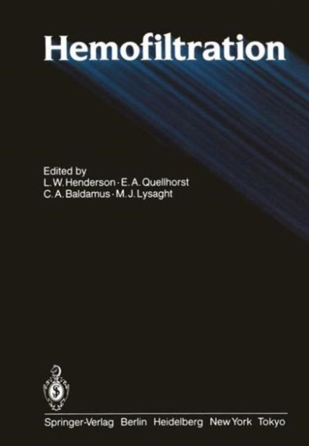 Book cover of: Hemofiltration. By: L. W. Henderson