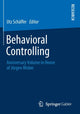 Book cover of: Behavioral Controlling. By: Utz Schäffer