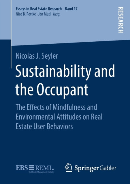 Book cover of: Sustainability and the Occupant. By: Nicolas J. Seyler