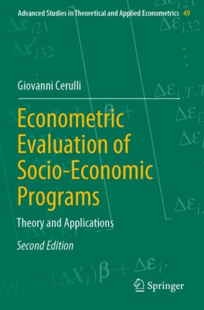 Book cover of: Econometric Evaluation of Socio-Economic Programs. By: Giovanni Cerulli