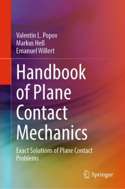 Book cover of: Handbook of Plane Contact Mechanics. By: Valentin L. Popov