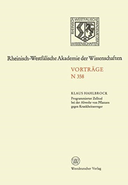 Book cover of: Programmierter Zelltod bei der Abwehr von Pflanzen gegen Krankheitserreger. By: Klaus Hahlbrock