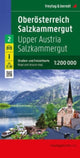 Book cover of: Upper Austria - Salzkammergut, road and leisure map 1:200,000, freytag & berndt