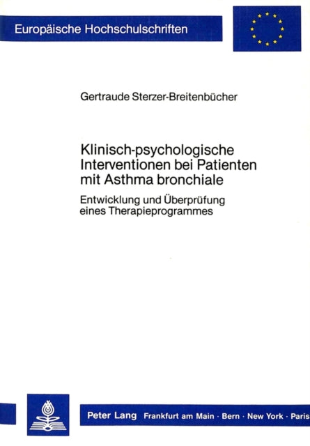 Book cover of: Klinisch-psychologische Interventionen bei Patienten mit Asthma bronchiale