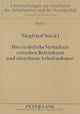 Book cover of: Das rechtliche Verhaeltnis zwischen Betriebsrat und einzelnem Arbeitnehmer