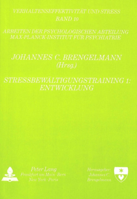 Book cover of: Stressbewaeltigungstraining 1: Entwicklung