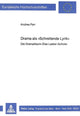 Book cover of: Drama als «Schreitende Lyrik»