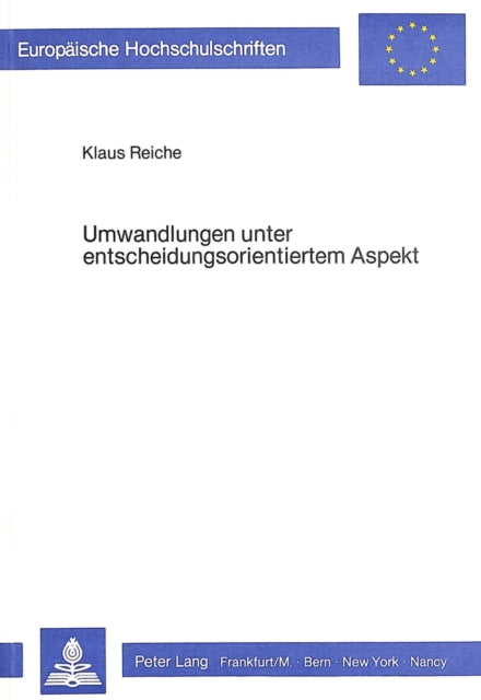 Book cover of: Umwandlungen unter entscheidungsorientiertem Aspekt