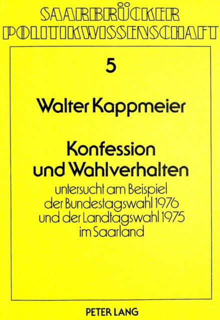 Book cover of: Konfession und Wahlverhalten