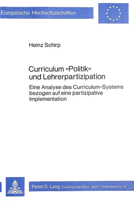 Book cover of: Curriculum «Politik» und Lehrerpartizipation