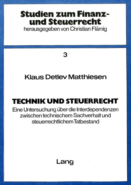 Book cover of: Technik und Steuerrecht