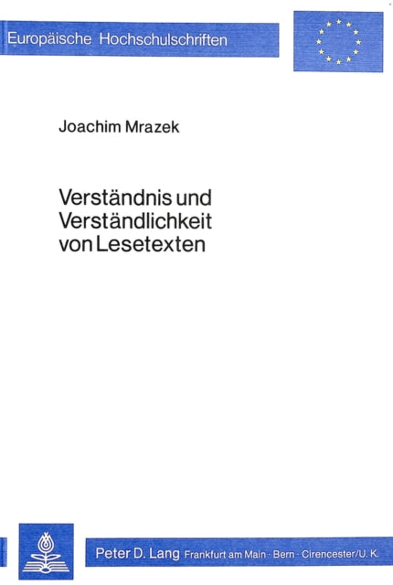 Book cover of: Verstaendnis und Verstaendlichkeit von Lesetexten