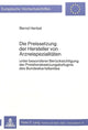 Book cover of: Die Preissetzung der Hersteller von Arzneispezialitaeten