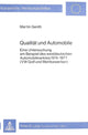 Book cover of: Qualitaet und Automobile