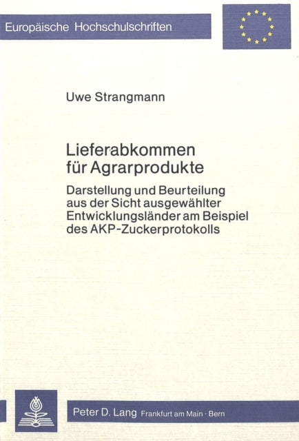 Book cover of: Lieferabkommen fuer Agrarprodukte