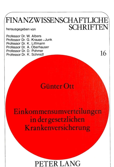 Book cover of: Einkommensumverteilungen in der gesetzlichen Krankenversicherung