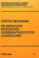 Book cover of: Die berufliche Integration lernbeeintraechtigter Jugendlicher. By: Gunter Siehlmann