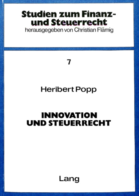 Book cover of: Innovation und Steuerrecht