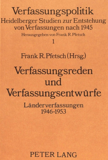 Book cover of: Verfassungsreden und Verfassungsentwuerfe