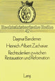 Book cover of: Heinrich Albert Zachariae- Rechtsdenken zwischen Restauration und Reformation