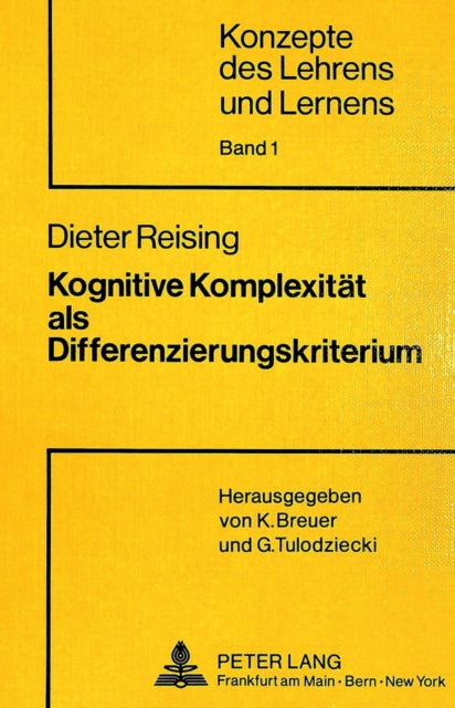 Book cover of: Kognitive Komplexitaet als Differenzierungskriterium