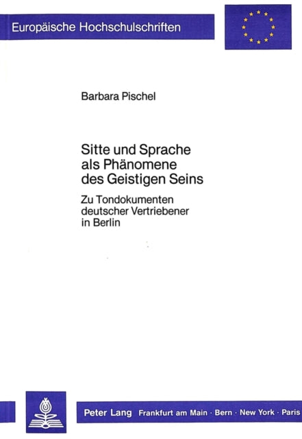 Book cover of: Sitte und Sprache als Phaenomene des Geistigen Seins