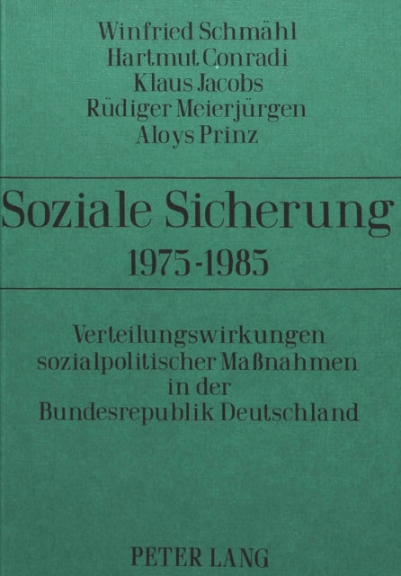 Book cover of: Soziale Sicherung 1975-1985