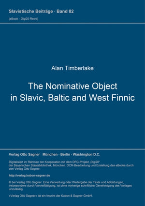 Nominative Object in Slavic, Baltic, and West Finnic
