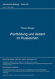 Book cover of: Wortbildung und Akzent im Russischen