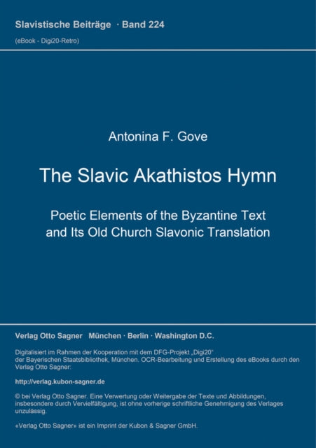 Book cover of: Slavic Akathistos Hymn