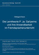 Book cover of: Die Lerntheorie P. Ja. Gal'perins und ihre Anwendbarkeit im Fremdsprachenunterricht