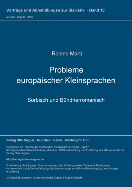 Book cover of: Probleme europaeischer Kleinsprachen