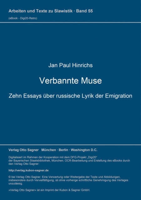 Book cover of: Verbannte Muse