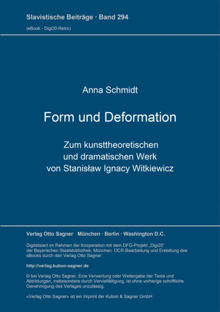 Book cover of: Form und Deformation