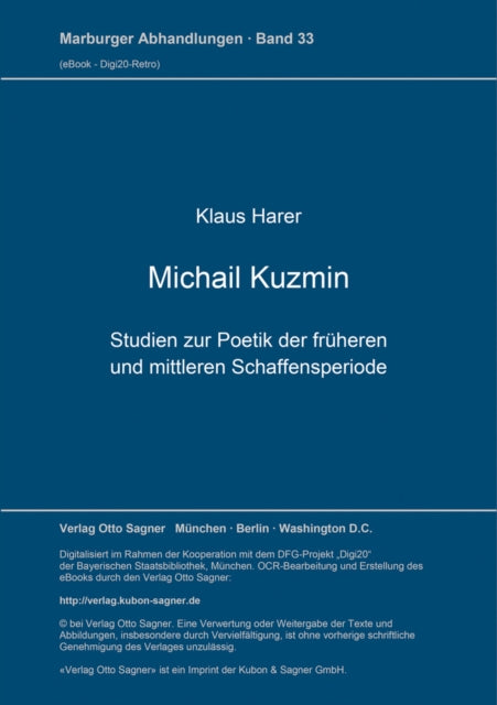 Book cover of: Michail Kuzmin
