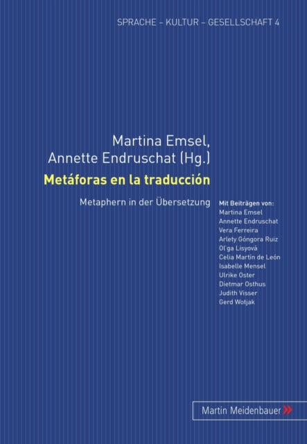 Book cover of: Metaforas En La Traduccion. By: Martina Emsel