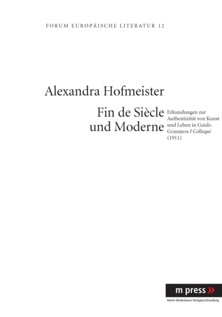 Book cover of: Fin de Siecle Und Moderne. By: Alexandra Hofmeister