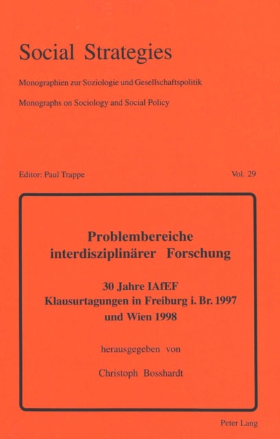 Book cover of: Problembereiche interdisziplinaerer Forschung. By: Chris Bosshardt