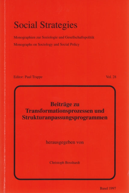 Book cover of: Beitraege Zu Transformationsprozessen Und Strukturanpassungsprogrammen