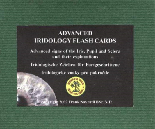 Book cover of: Advanced Iridology Flash Cards. By: Frank Navratil