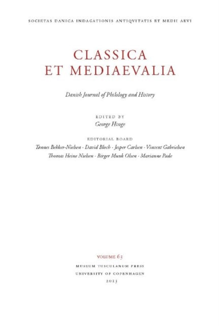Book cover of: Classica et Mediaevalia 64. By: George Hinger