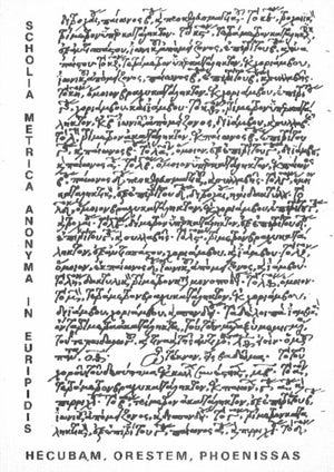 Scholia metrica anonyma in Euripidis Hecubam, Orestem, Phoenissas