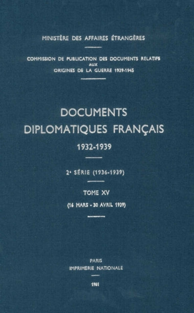 Book cover of: Documents Diplomatiques Francais