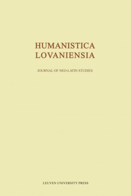 Book cover of: Humanistica Lovaniensia. By: Dirk Sacré