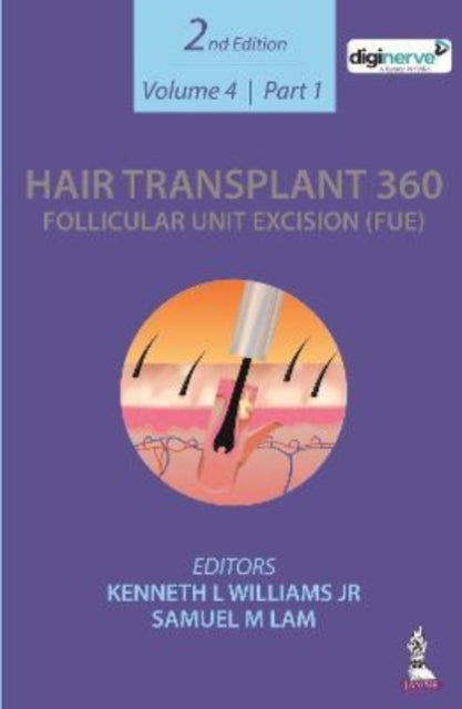 Book cover of: Hair Transplant 360: Follicular Unit Excision (FUE). By: Samuel M. Lam