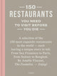 150 Restaurants You Need to Visit Before You Die 9789401495707 VINCENT